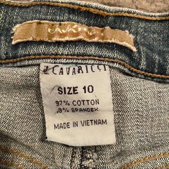 Z Cavaricci Vintage Blue Jean Mini Skirt Size 10 - Picture 7 of 9